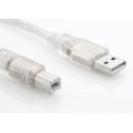S-link SL-U2015 Usb2.0 1.5m Şeffaf Yazıcı Kablo